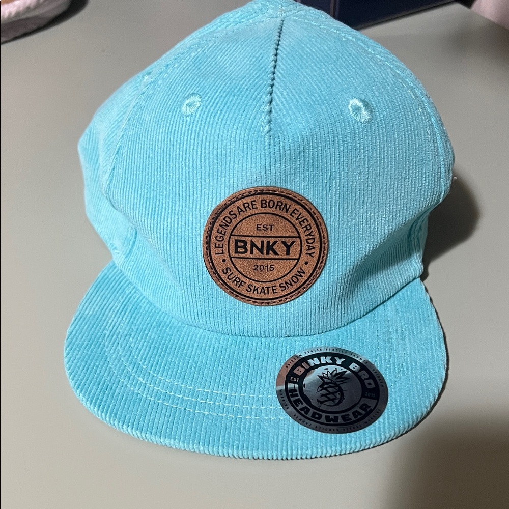 Infant Corduroy Baseball Cap - Aqua Blue